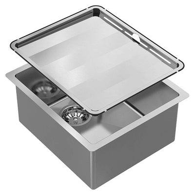 Abey Piazza 340 Square Bowl Sink Stainless Steel - Sydney Home Centre