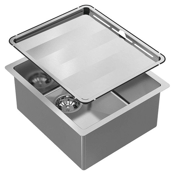 Abey Piazza 340 Square Bowl Sink Stainless Steel - Sydney Home Centre