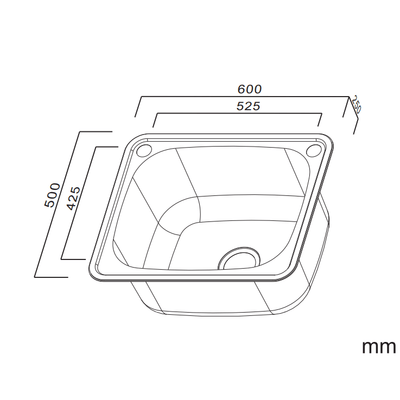 Abey The Lodden Sink Stainless Steel With Overflow - Sydney Home Centre