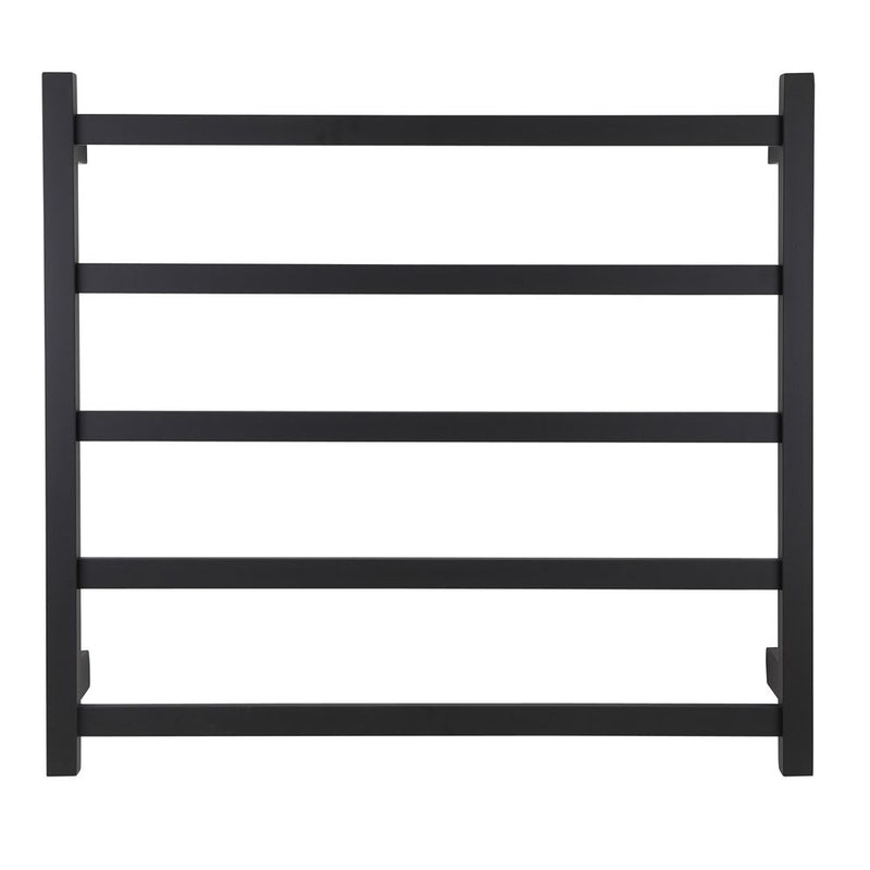 Aguzzo EZY FIT 750mm x 700mm Square Tube Dual Wired Heated Towel Rail Matte Black - Sydney Home Centre