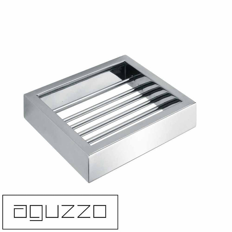 Aguzzo Montangna Stainless Steel Soap Basket Dish Luxury Chrome - Sydney Home Centre