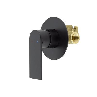 Aguzzo Prato Wall Mounted Bath & Shower Mixer Luxury Matte Black - Sydney Home Centre