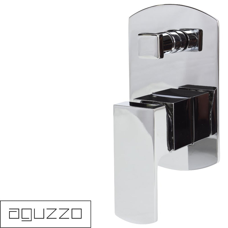 Aguzzo Terrus Wall Mounted Bath & Shower Mixer With Diverter Chrome - Sydney Home Centre