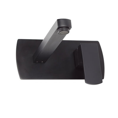 Aguzzo Terrus Wall Mounted Single Lever Mixer & Spout Matte Black - Sydney Home Centre