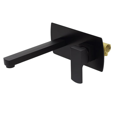 Aguzzo Terrus Wall Mounted Single Lever Mixer & Spout Matte Black - Sydney Home Centre