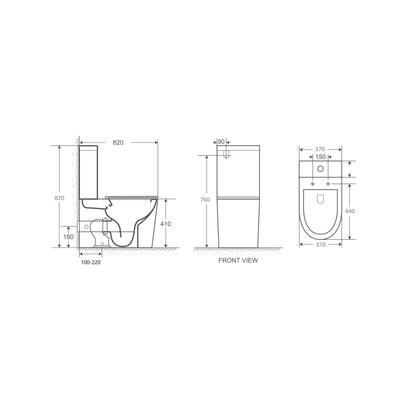 AquaBrite Aesthetik Rimless FTW Toilet Suite With Slim Seat - Sydney Home Centre