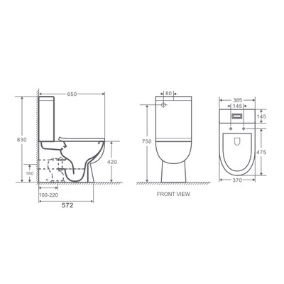 AquaBrite Value-Luxe Rimless FTW Toilet Suite With Soft Close Seat - Sydney Home Centre