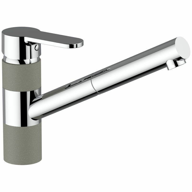 Armando Vicario ISA Pull Out Kitchen Mixer Chrome & Concrete - Sydney Home Centre