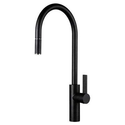 Armando Vicario Luz Gooseneck Pull Out Mixer Matte Black - Sydney Home Centre