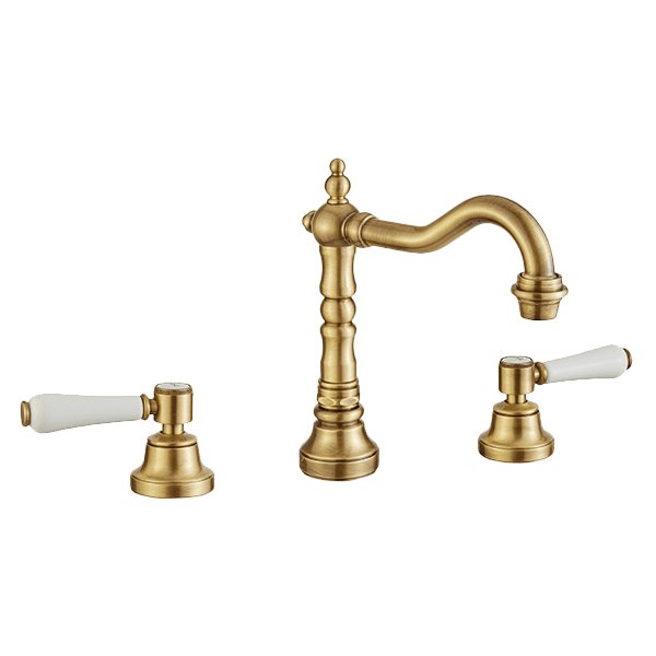 Armando Vicario Provincial 3 Piece Basin Set With Lever Handles Bronze - Sydney Home Centre