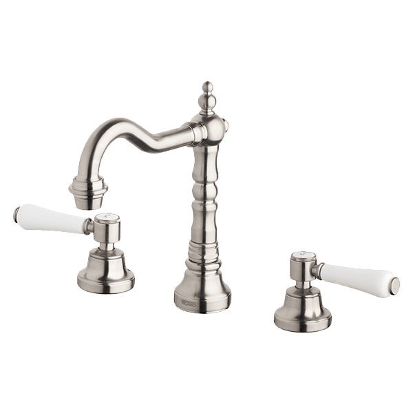 Armando Vicario Provincial 3 Piece Basin Set With Lever Handles Brushed Nickel - Sydney Home Centre