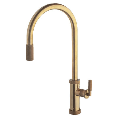 Armando Vicario Urban D Pull Out Kitchen Mixer Natural Brass - Sydney Home Centre