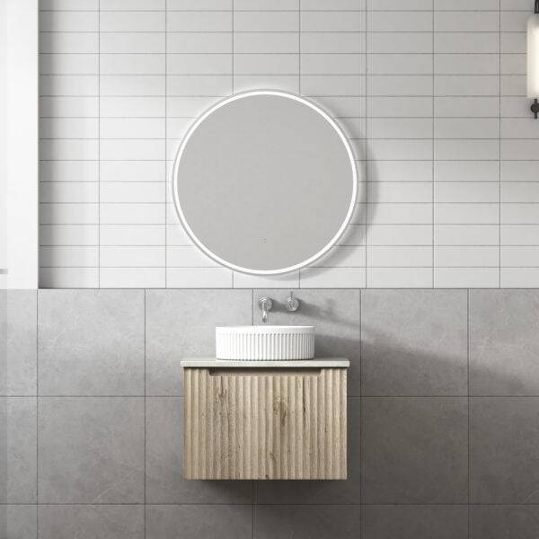 Aulic Calder 600mm Wall Hung Vanity Laminated Wood Grain (Cabinet Only) - Sydney Home Centre