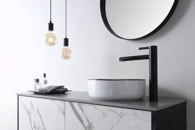 Aulic Dove Above Counter Basin Gloss White With Black Edge - Sydney Home Centre