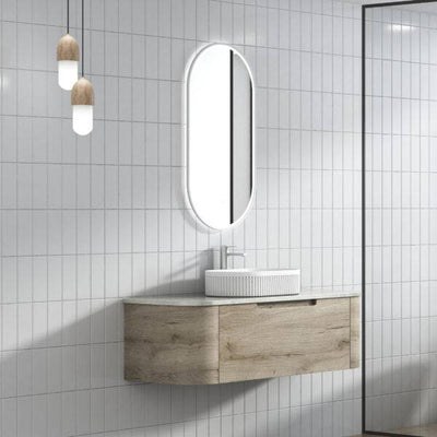 Aulic Hamilton 1200mm Wall Hung Vanity Laminate Plywood (Alpine Flat Quartz Stone Top) - Sydney Home Centre