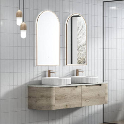 Aulic Hamilton 1500mm Wall Hung Vanity Laminate Plywood (Alpine Flat Quartz Stone Top) - Sydney Home Centre