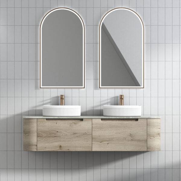 Aulic Hamilton 1500mm Wall Hung Vanity Laminate Plywood (Alpine Flat Quartz Stone Top) - Sydney Home Centre