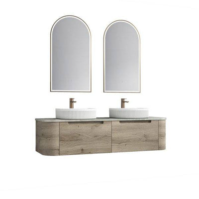 Aulic Hamilton 1500mm Wall Hung Vanity Laminate Plywood (Alpine Flat Quartz Stone Top) - Sydney Home Centre