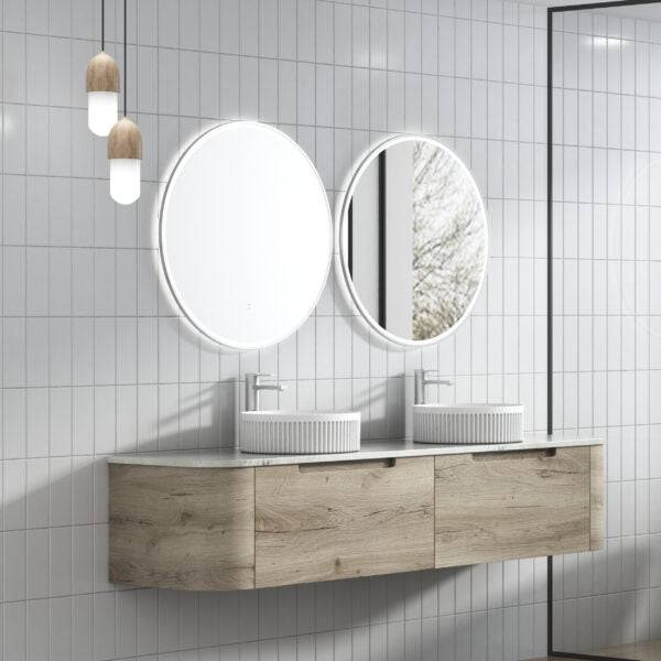 Aulic Hamilton 1800mm Wall Hung Vanity Laminate Plywood (Alpine Flat Quartz Stone Top) - Sydney Home Centre