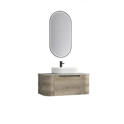 Aulic Hamilton 900mm Wall Hung Vanity Laminate Plywood (Alpine Flat Quartz Stone Top) - Sydney Home Centre