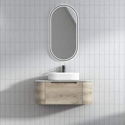 Aulic Hamilton 900mm Wall Hung Vanity Laminate Plywood (Cato Flat Stone Top) - Sydney Home Centre