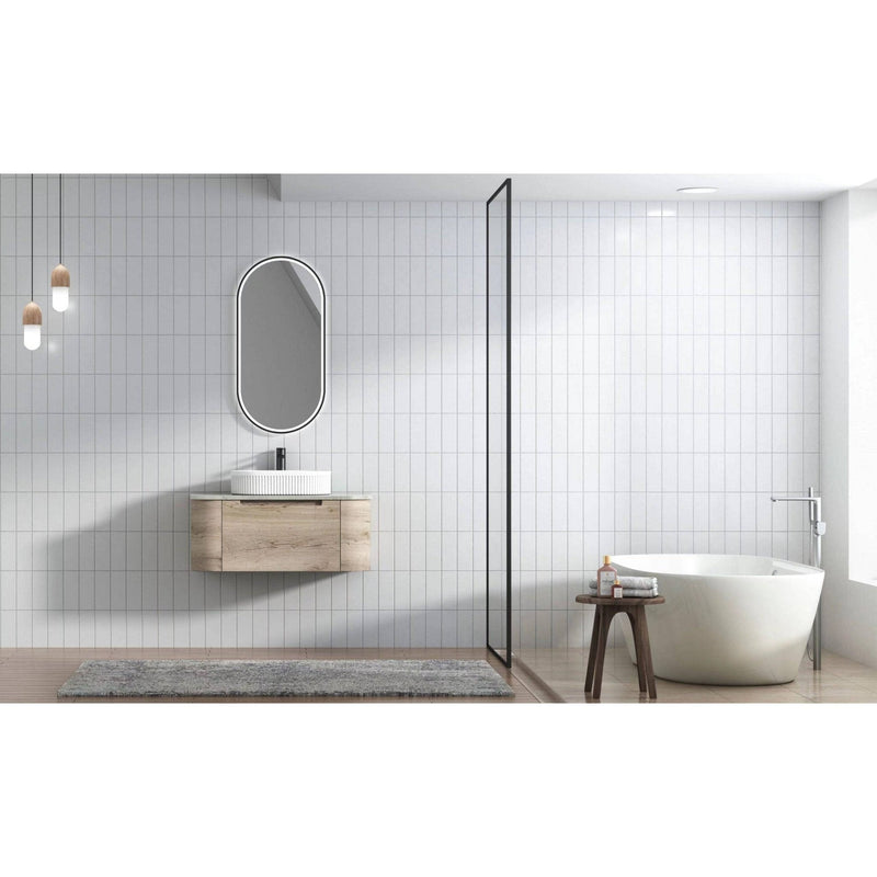 Aulic Hamilton 900mm Wall Hung Vanity Laminate Plywood (Cato Flat Stone Top) - Sydney Home Centre