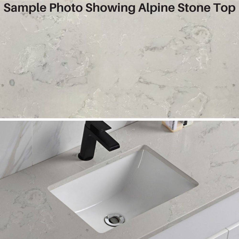 Aulic Leona 1500mm Double Bowl Vanity Gloss White (Alpine Flat Quartz Stone Top) - Sydney Home Centre