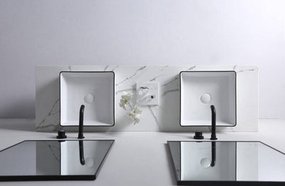 Aulic Macleod Above Counter Basin Gloss White With Black Edge - Sydney Home Centre