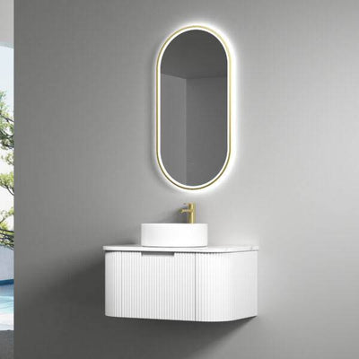 Aulic Petra 750mm Wall Hung Vanity Matte White (Cabinet Only) - Sydney Home Centre