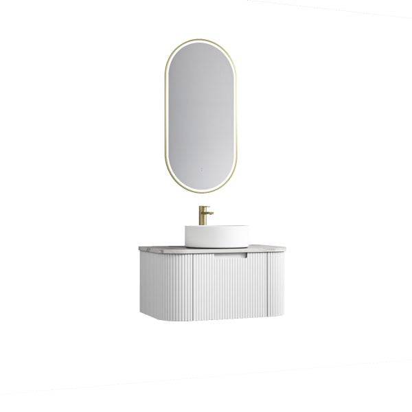 Aulic Petra 750mm Wall Hung Vanity Matte White (Cabinet Only) - Sydney Home Centre