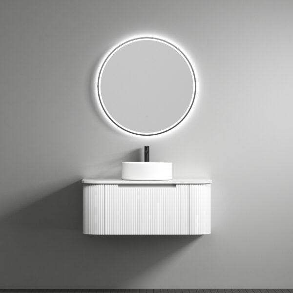 Aulic Petra 900mm Wall Hung Vanity Matte White (Cabinet Only) - Sydney Home Centre