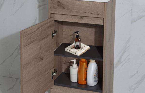 Aulic Revit 465mm Wall Hung Vanity Timber (Ceramic Top) - Sydney Home Centre