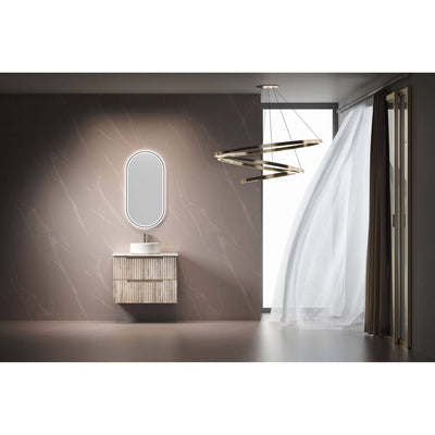 Aulic Tuscana 750mm Wall Hung Vanity Laminated Wood Grain (Ceramic Top) - Sydney Home Centre