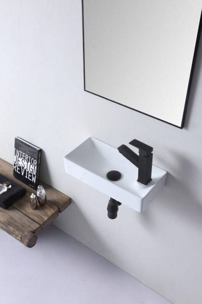 Aulic Tyrrell Wall Hung Basin Gloss White - Sydney Home Centre