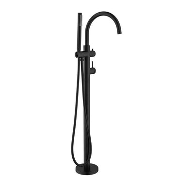 Bella Vista Freestanding Bath Mixer with Hand Shower Black - Sydney Home Centre