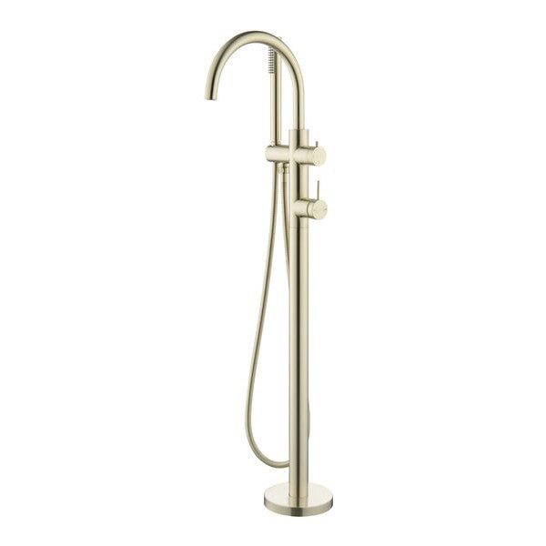 Bella Vista Freestanding Bath Mixer with Hand Shower French Gold - Sydney Home Centre