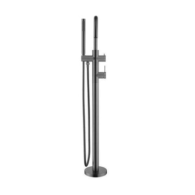 Bella Vista Freestanding Bath Mixer with Hand Shower Gun Metal - Sydney Home Centre