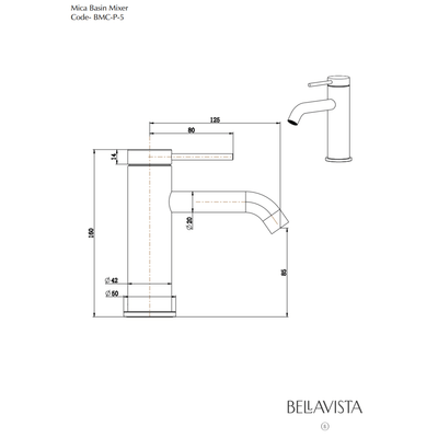 Bella Vista Mica Basin Mixer Black - Sydney Home Centre