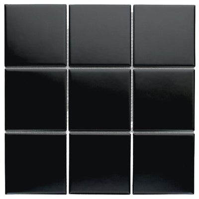 Black Matte Porcelain Glazed 97x97mm Square - Sydney Home Centre