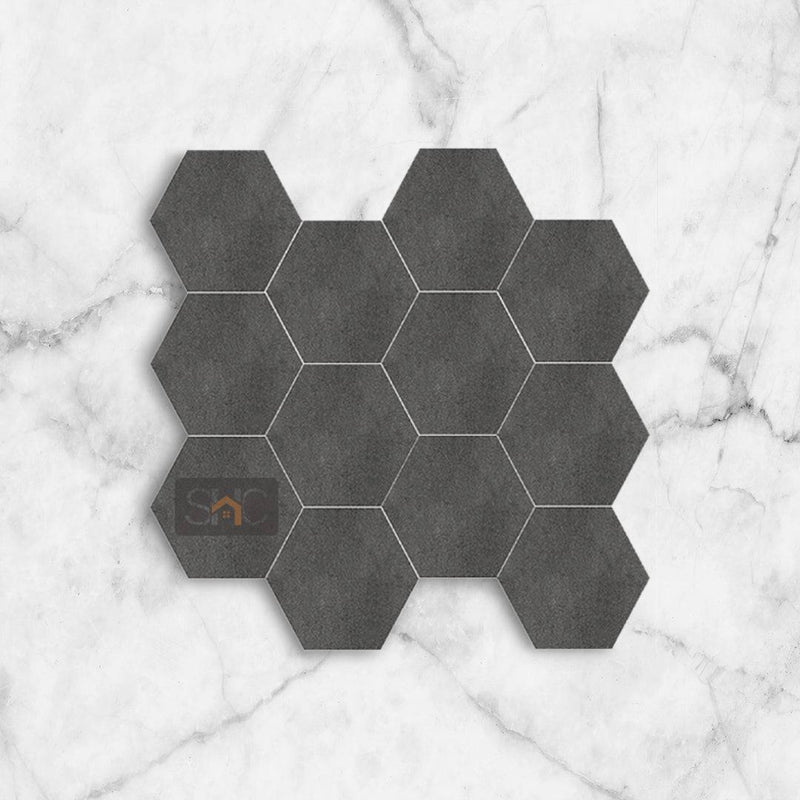 Bloom Deep Grey Hexagon Mosaic 265x305 Matte - Sydney Home Centre