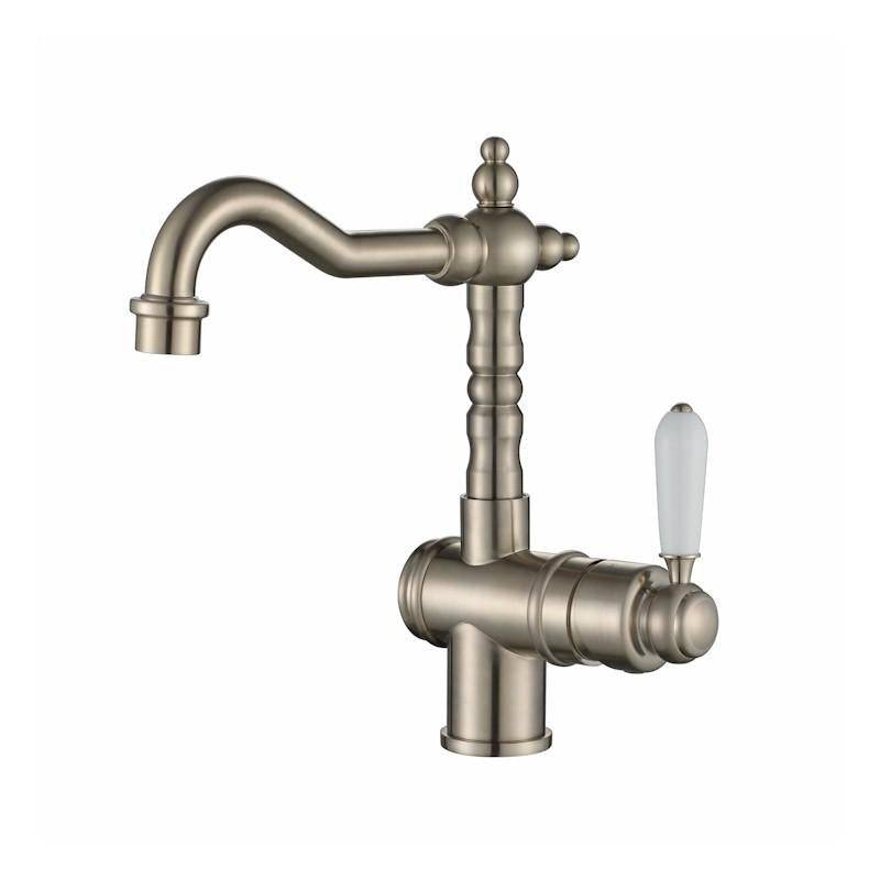 Bordeaux High Rise Basin Mixer Brushed Nickel - Sydney Home Centre
