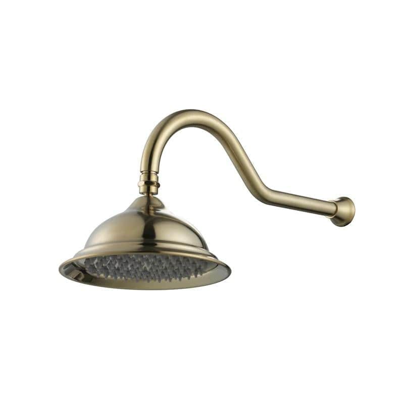 Bordeaux Shower Arm With Shower Head Brushed Gold - Sydney Home Centre