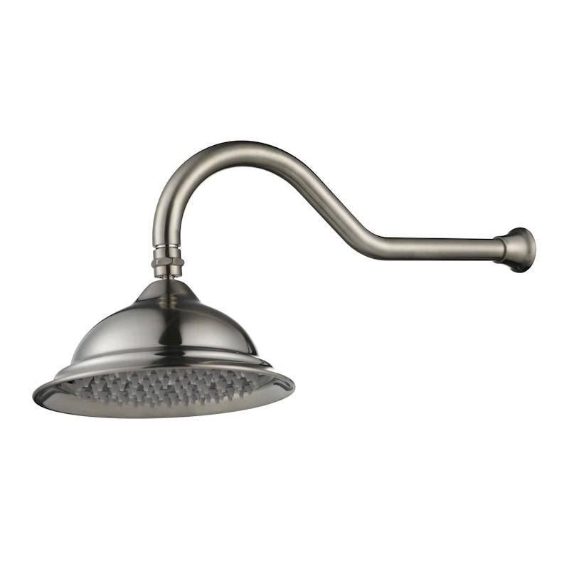 Bordeaux Shower Arm With Shower Head Brushed Nickel - Sydney Home Centre