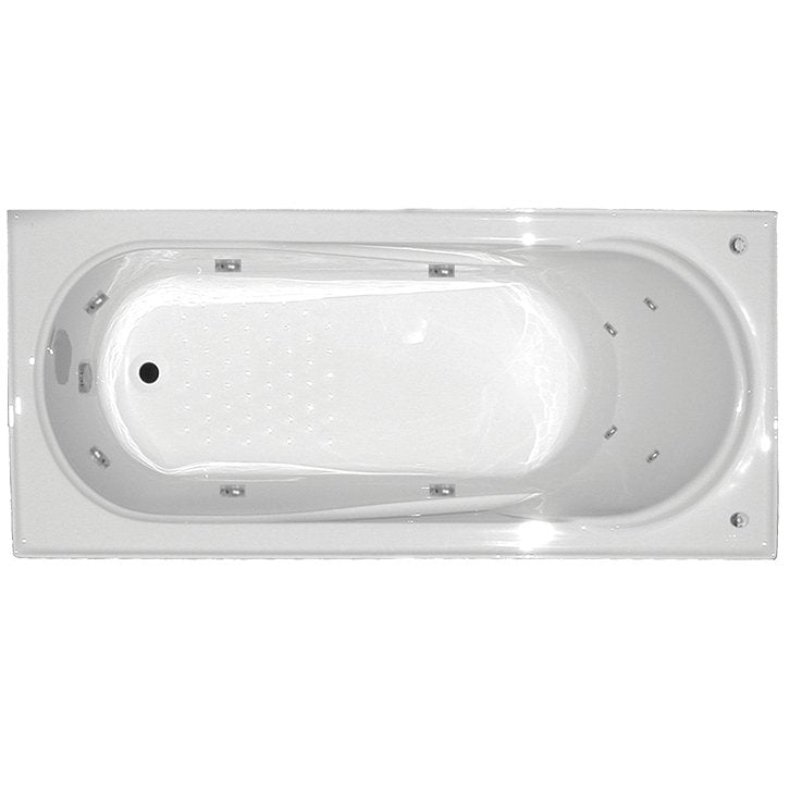 Broadway Bathroom Allura 1530mm Spa With Spa Key Remote With Down Light 10 Jets White - Sydney Home Centre