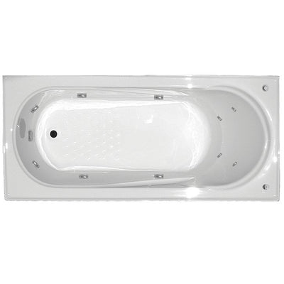 Broadway Bathroom Allura 1670mm Spa With Electronic Touch Pad 10 Jets White - Sydney Home Centre