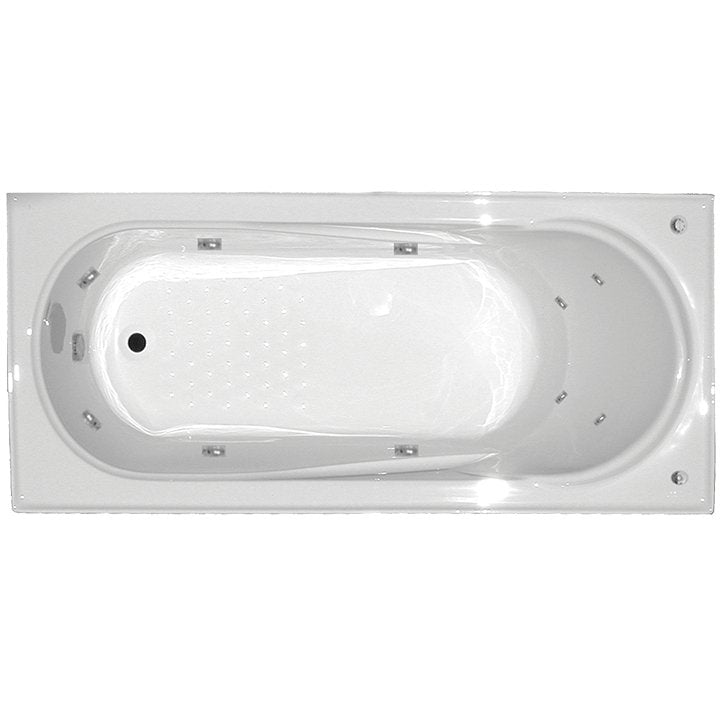 Broadway Bathroom Allura 1670mm Spa With Electronic Touch Pad 12 Jets White - Sydney Home Centre