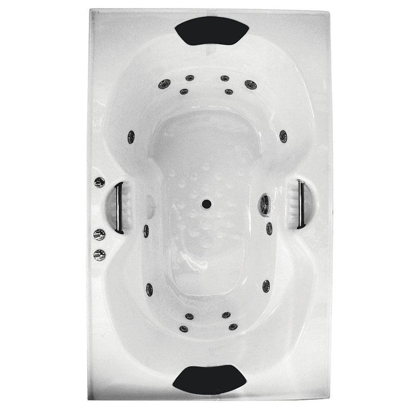 Broadway Bathroom Andorra 1790mm Spa With Electronic Touch Pad 16 Jets White - Sydney Home Centre