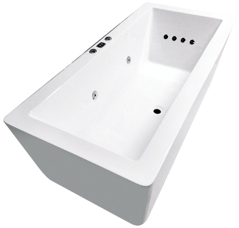 Broadway Bathroom Angulo 1700mm Spa With Electronic Hot Pump 12 Jets White - Sydney Home Centre
