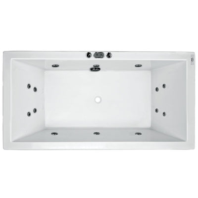 Broadway Bathroom Catolina 1550mm Spa With Electronic Touch Pad 10 Jets White - Sydney Home Centre