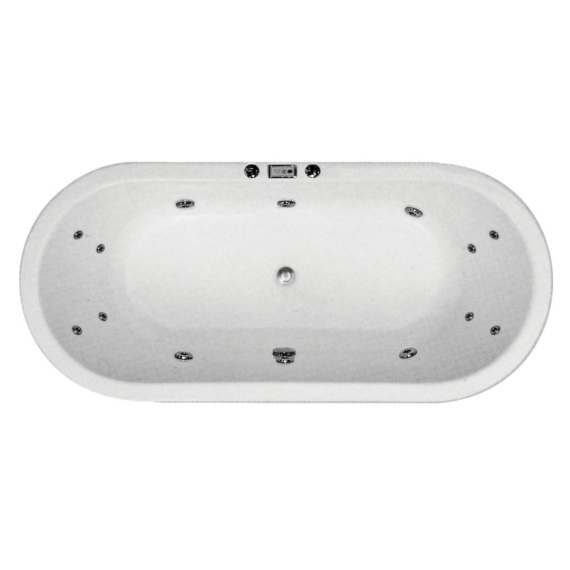 Broadway Bathroom Florentine 1720mm Spa With Electronic Touch Pad 10 Jets White - Sydney Home Centre